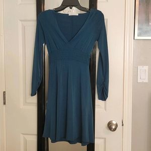 Midi dress-teal color